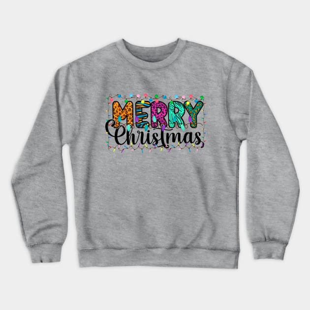 Cheetah Print Christmas Crewneck Sweatshirt by machmigo